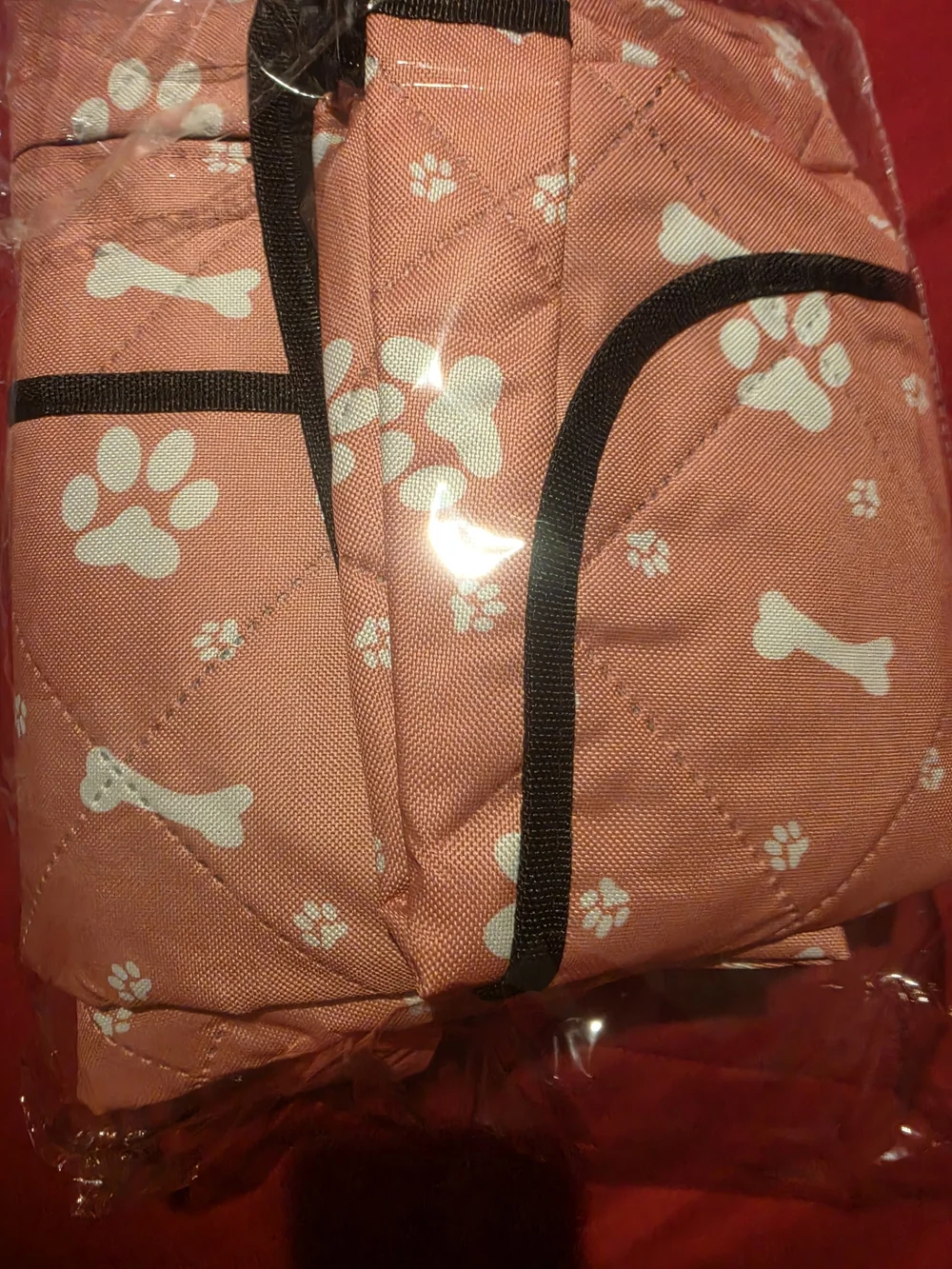 You Choose Color...Pet Car Seat Cover with Paw Print Design - Pink Or Gray
